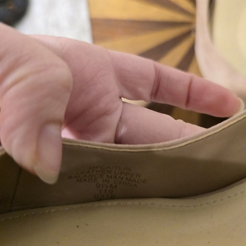 Marc Fisher Caitlin Pump Size 9.5M Womens Suede Pointed Block Heel Slip On Nude - Picture 9 of 12